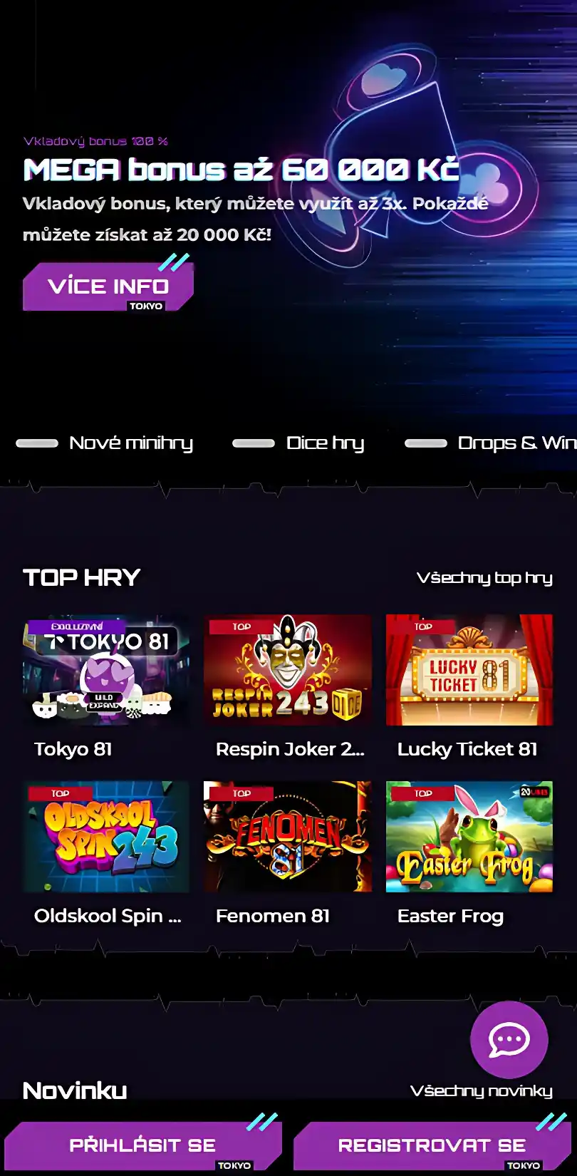 tokyo casino CZ mobile